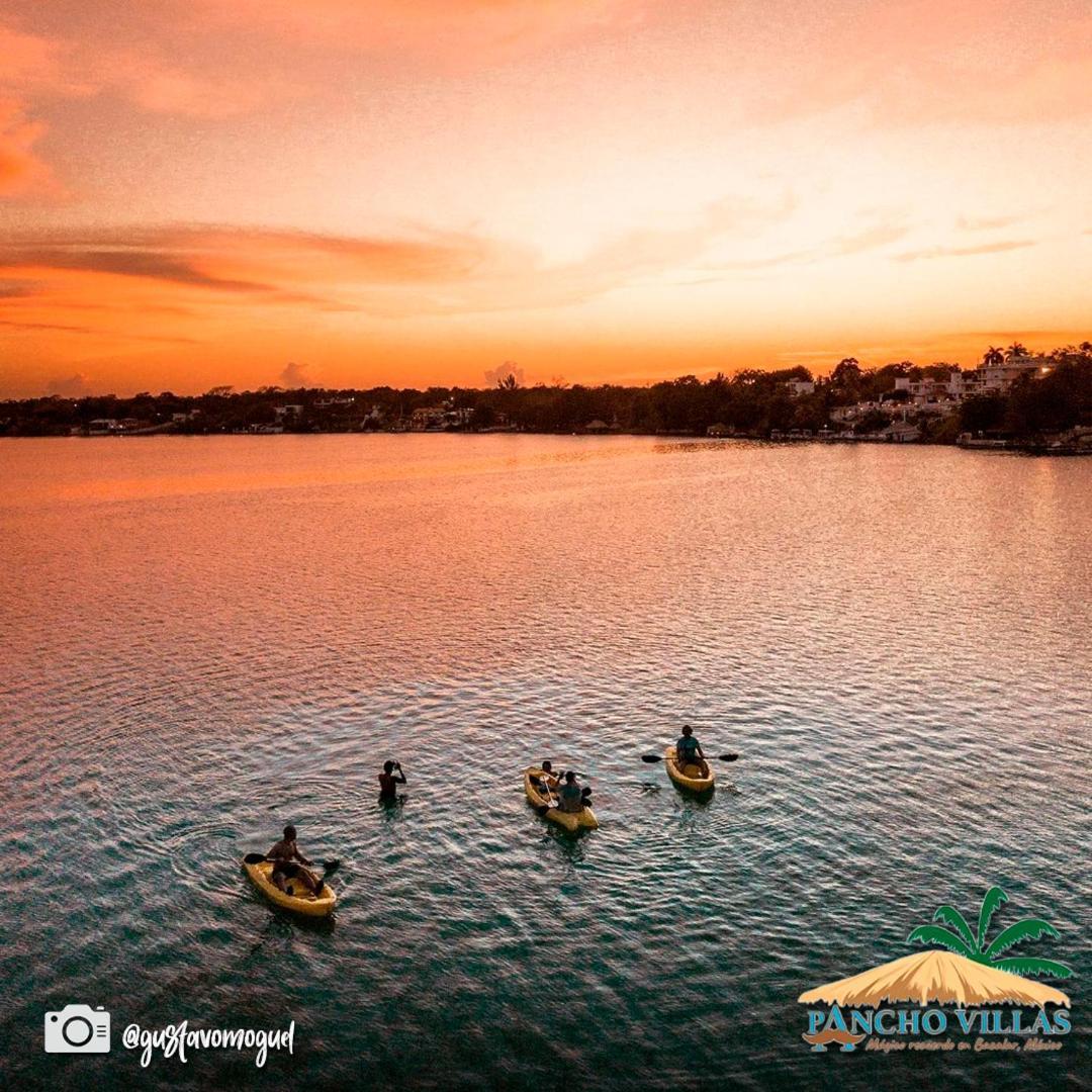 Hotel Pancho Villas Bacalar - Free Bikes And Paddles ภายนอก รูปภาพ